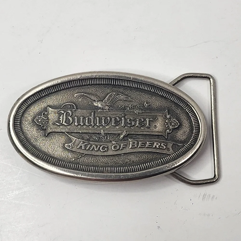 Budweiser King Of Beers Promo Belt Buckle - Vintage 1977 Koleaco Dallas